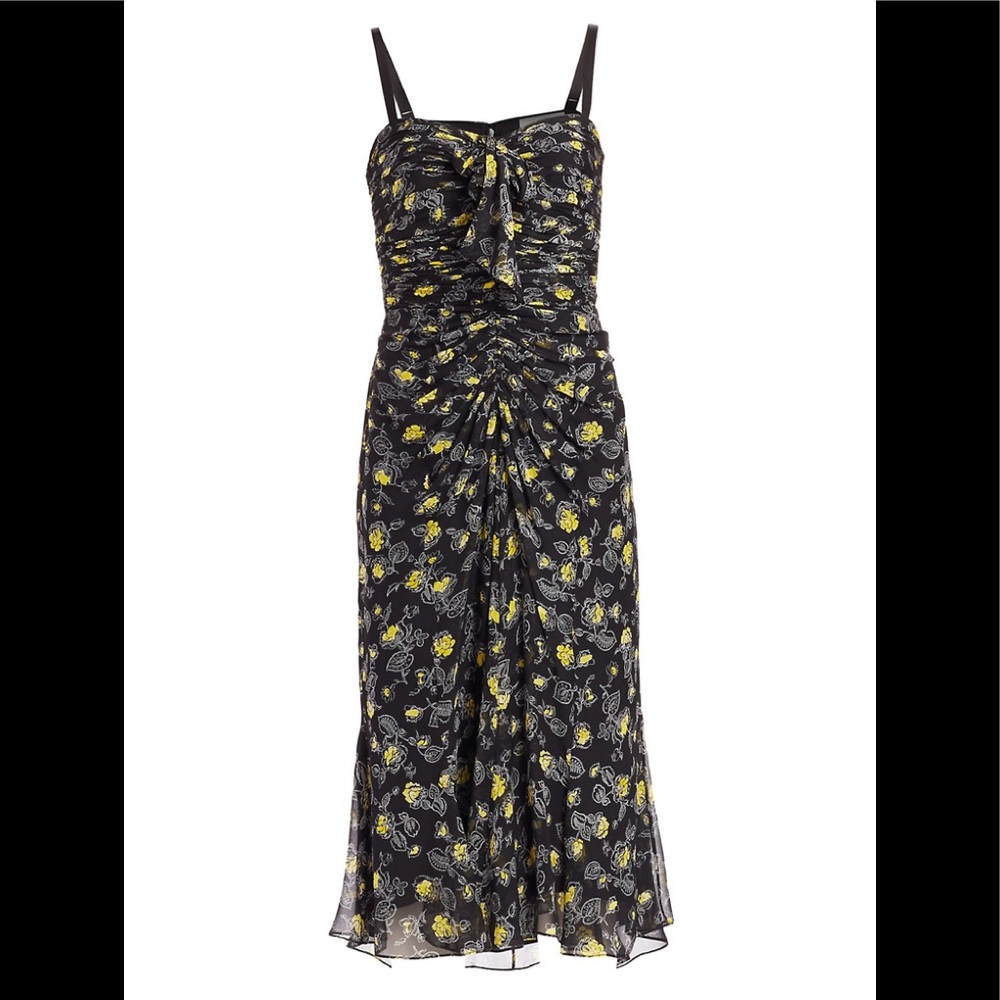 NWT Cinq à Sept Margot Printed Silk Dress - Picture 2 of 3
